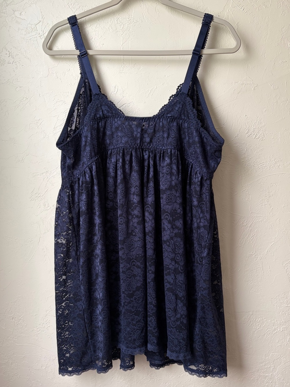 Torrid Curve Navy Blue Sheer Stretch Lace Babydoll Camisole 3X NWT - Picture 5 of 8